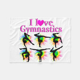 CUTE AND ADORABLE GYMNAST FLEECE BLANKET