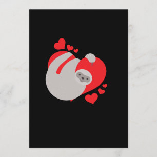 Cute and Adorable Valentines Day Sloth Invitation