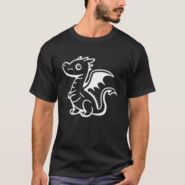 cute and adorable winged little dragon T-Shirt (Front)