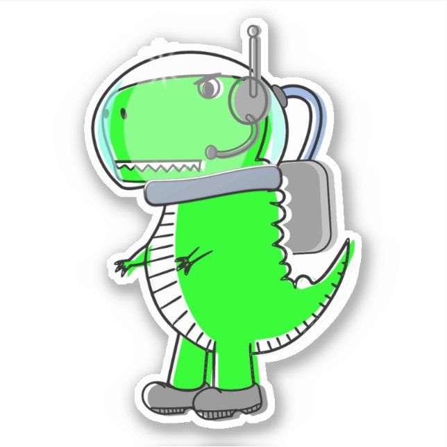 Cute and Angry Astronaut T-Rex Dinosaur (Front)