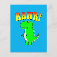 Cute and Angry T-Rex RAWR Groovy Text