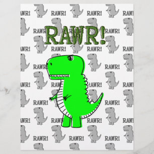 Cute and Angry T-Rex With Black And White Pattern