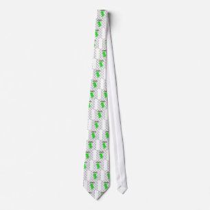 Cute and Angry T-Rex With Black And White Pattern Tie