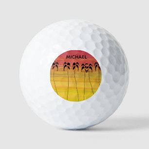 Cute and Awesome Tropical Sunset Golf Balls