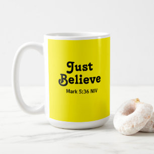 Cute and Bright Believe in Miracles Yellow Coffee Mug
