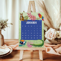 Cute and Colorful 2026 Calendar Page - January
