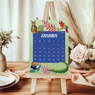 Cute and Colorful 2026 Calendar Page - January Thank You Card
