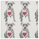 Cute and Colorful Pit Bull Fabric