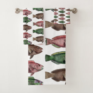 Cute and Colorful Rainbow Trout Towel Set
