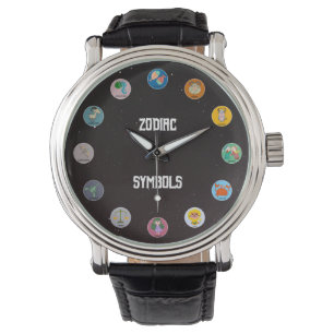 Cute and Colourful All 12 Zodiac Symbols with Star Watch