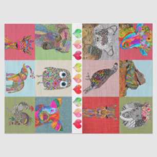 Cute and Colourful Animal Assortment Tissue Paper