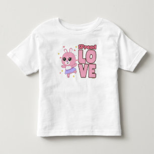 Cute and Colourful Animal Friends Spread Love Toddler T-shirt