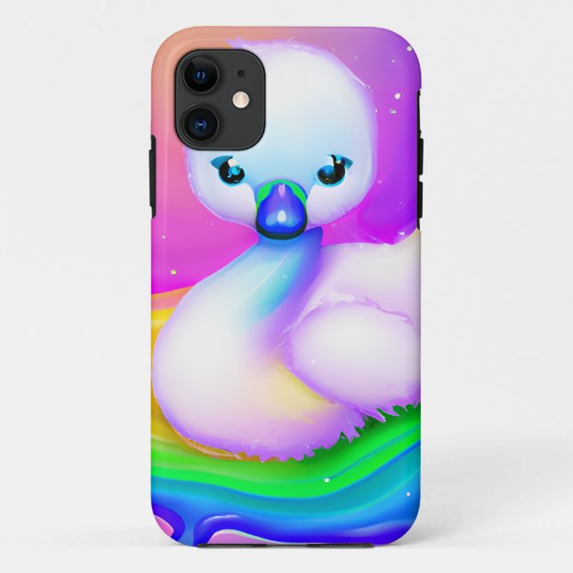 Cute and Colourful Baby Swan Case-Mate iPhone Case (Back)