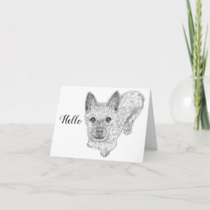 Cute and Colourful Cairn Terrier Greeting Card