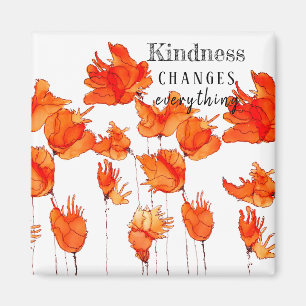 Cute and Colourful California Poppies Magnet 2"x2"