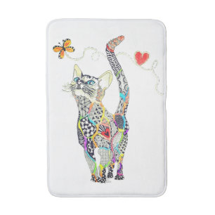 Cute and Colourful Cat Bath Mat
