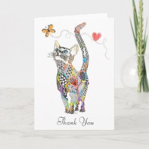 Cute and Colourful Cat Greeting Card