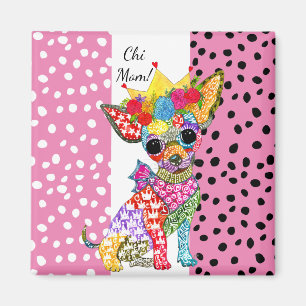 Cute and Colourful Chihuahua Magnet