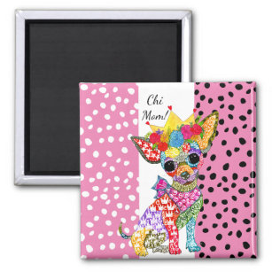 Cute and Colourful Chihuahua Magnet