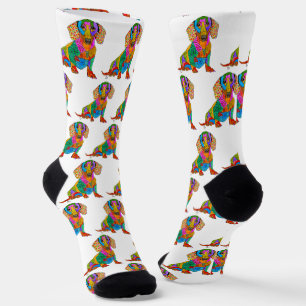 Cute and Colourful Dachshund Socks