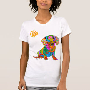 Cute and Colourful Dachshund T-shirt