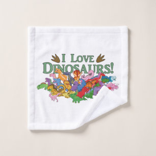 Cute and Colourful Dinosaurs Wash Cloth
