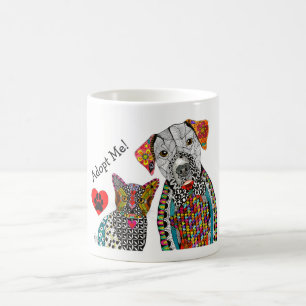 Cute and Colourful Dog and Cat Adoption Mug