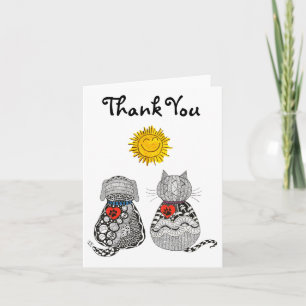 Cute and Colourful Dog & Cat Greeting Card