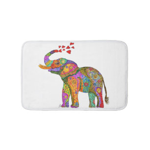 Cute and Colourful Elephant Bath Mat