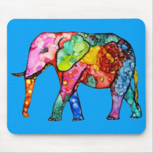 Cute and Colourful Elephant Mousepad