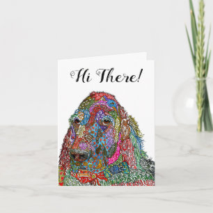 Cute and Colourful English Setter Greeting Card