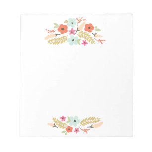 Cute and Colourful Flowers Notepad