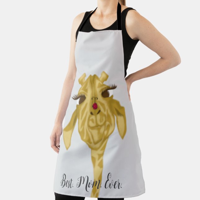 Cute And Colourful Giraffe Apron (Insitu)