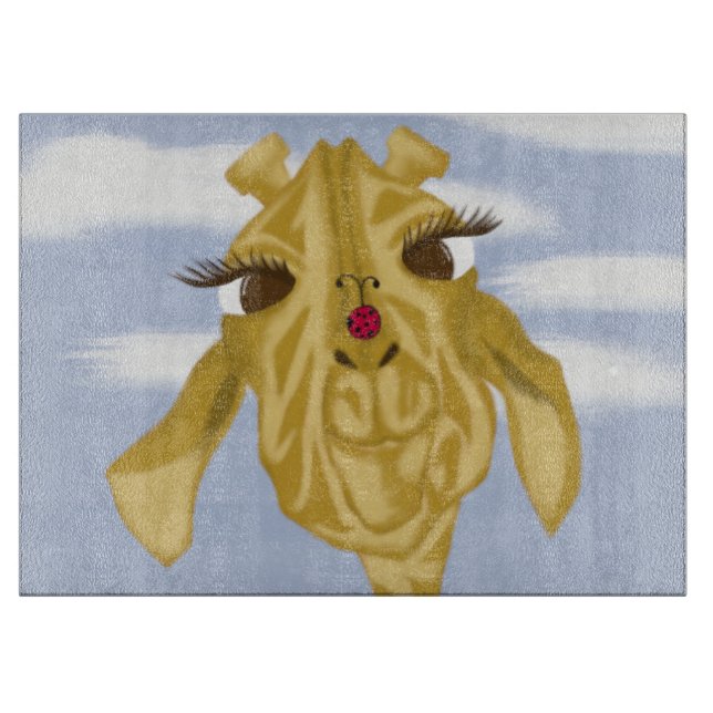 Cute And Colourful Giraffe Cutting Board (Front)
