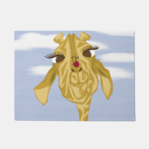 Cute And Colourful Giraffe Doormat