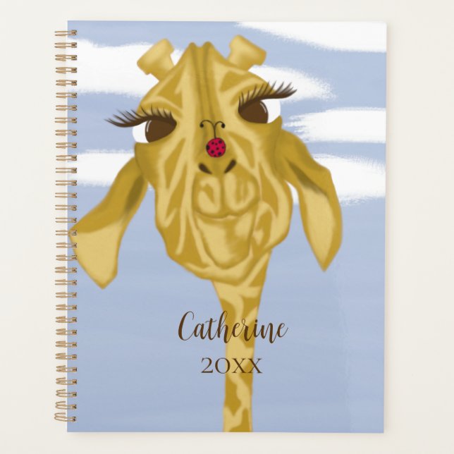 Cute And Colourful Giraffe Planner (Front)