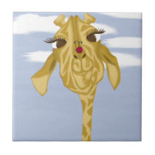 Cute And Colourful Giraffe Tile