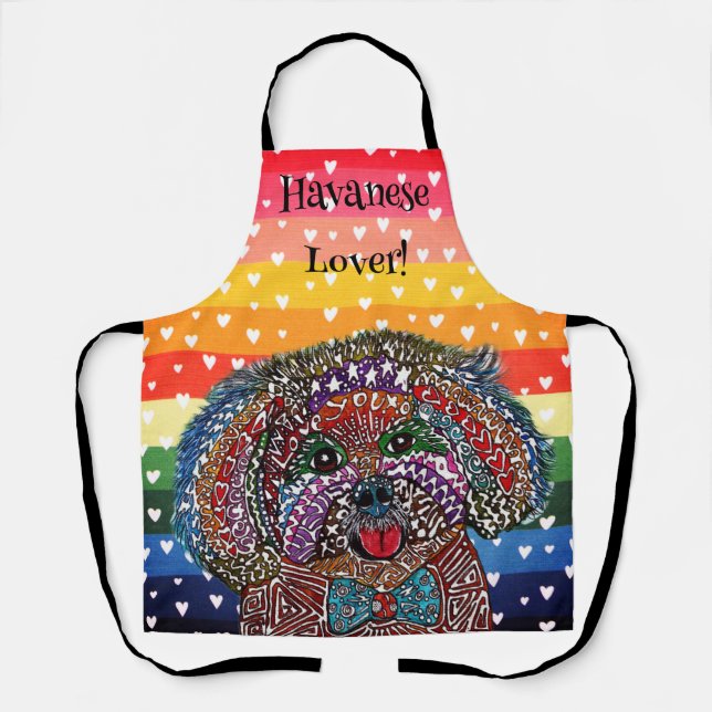 Cute and Colourful Havanese Dog   Apron (Front)