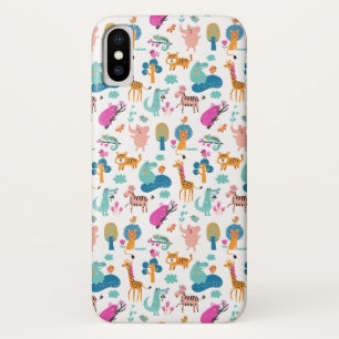 Cute and Colourful Jungle Animals Pattern Case-Mate iPhone Case