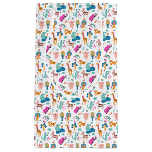 Cute and Colourful Jungle Animals Pattern Small Gift Bag