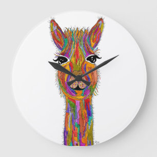 Cute and Colourful Llama Clock