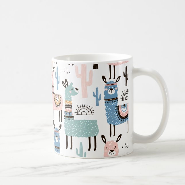 Cute and Colourful Llama Mug (Right)