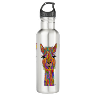 Cute and Colourful Llama Water Bottle