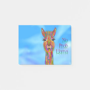 Cute and Colourful No Prob Llama Post-it Notes