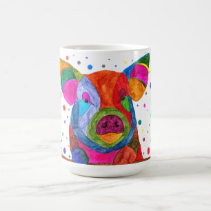 Cute and Colourful Pig Mug
