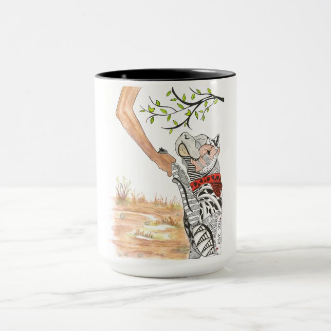 Cute and Colourful Pit Bull Mug (Center)