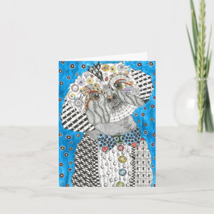 Cute and Colourful Shih Tzu Greeting Card