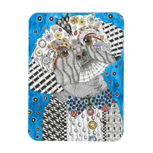 Cute and Colourful Shih Tzu Magnet 3"x4"