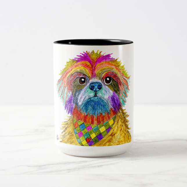 Cute and Colourful Shih Tzu Mug (Center)