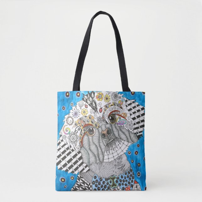 Cute and Colourful Shih Tzu Tote Bag (Front)